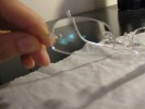 AR - order 2 clear rimless pair - notice that the reflection is consistent throughout the lens