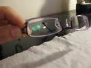 AR - order 2 purple pair - notice AR reflection is greenish and the smaller lamp reflection is white. This pair has the worst AR visually.