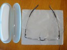 Zenni Optical review - 2009 - glasses case and microfiber cloth overhead view