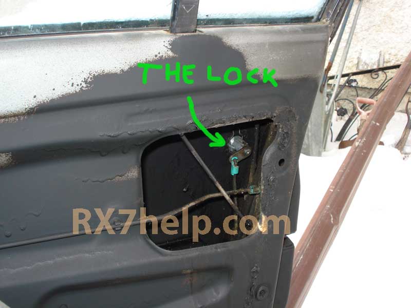 rx7 door lock when in door