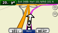 Garmin Nuvi 255W GPS - Map